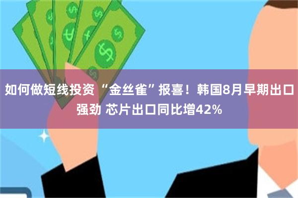 如何做短线投资 “金丝雀”报喜！韩国8月早期出口强劲 芯片出口同比增42%