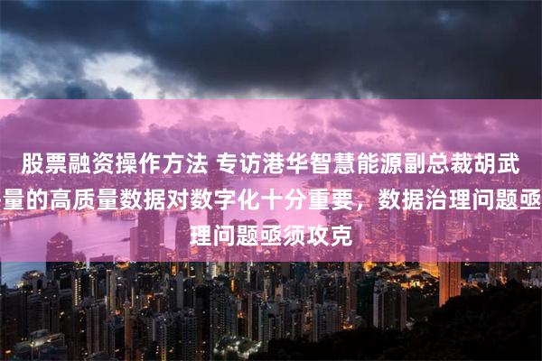 股票融资操作方法 专访港华智慧能源副总裁胡武华：海量的高质量数据对数字化十分重要，数据治理问题亟须攻克