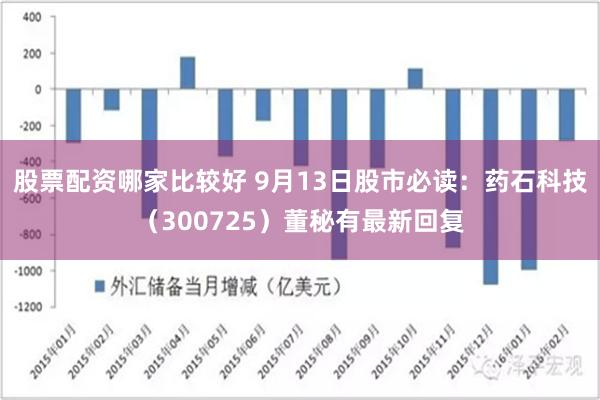 股票配资哪家比较好 9月13日股市必读：药石科技（300725）董秘有最新回复