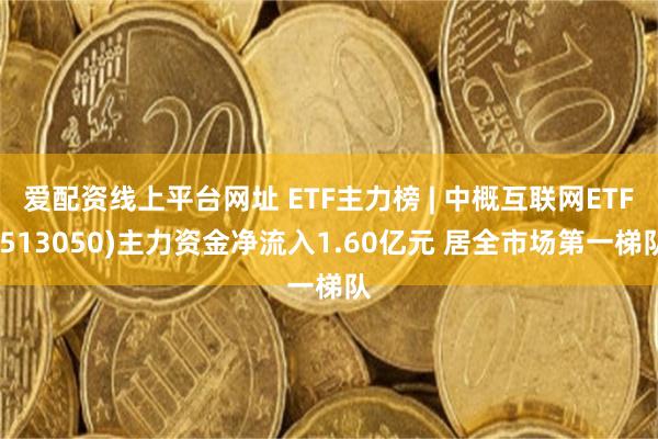 爱配资线上平台网址 ETF主力榜 | 中概互联网ETF(513050)主力资金净流入1.60亿元 居全市场第一梯队