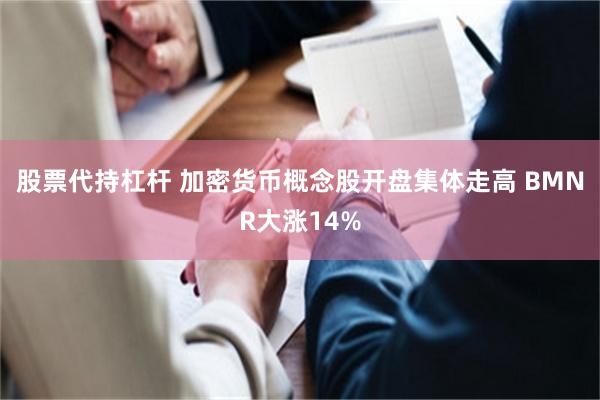 股票代持杠杆 加密货币概念股开盘集体走高 BMNR大涨14%